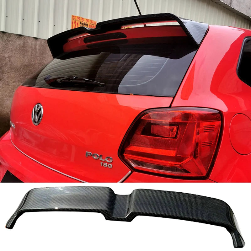 2012 To 2018 For VW Volkswagen POLO 6R Odinger Style Rear Roof Spoiler Wing Lip By ABS Gloss Black Cabrbon Look Body Kit Cover