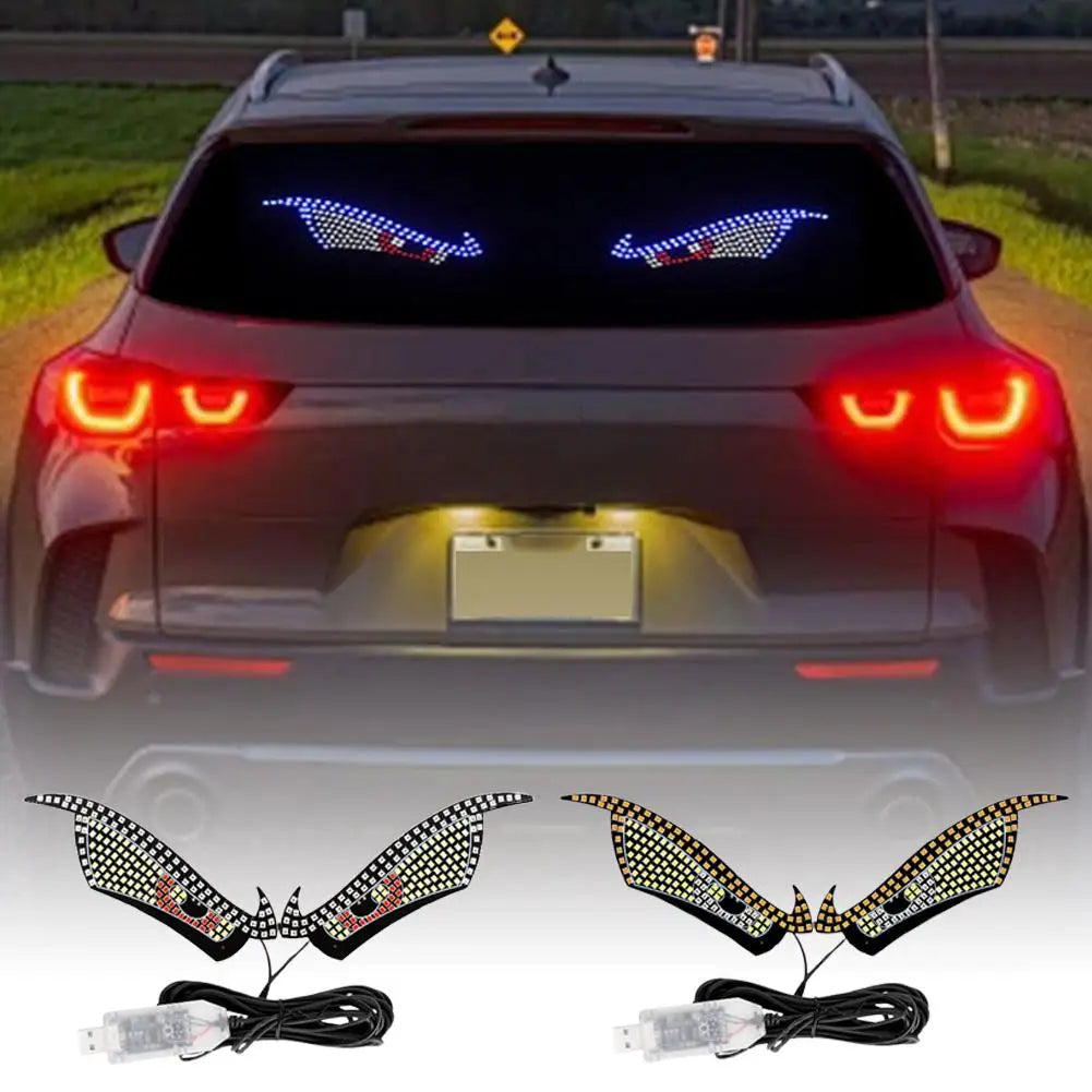 Car Led Decorative Light Modification Big Eye Light Personalized Decoration 11 Modes Usb Auto Parts Decoration