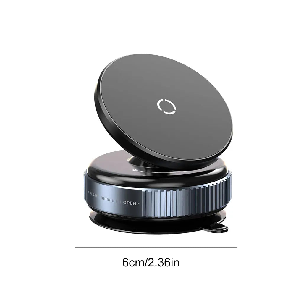 New Magnetic Vacuum Car Phone Holder Strong Suction Dashboard Mount Wireless Charging Hands Free for Navigation Auto Accessories