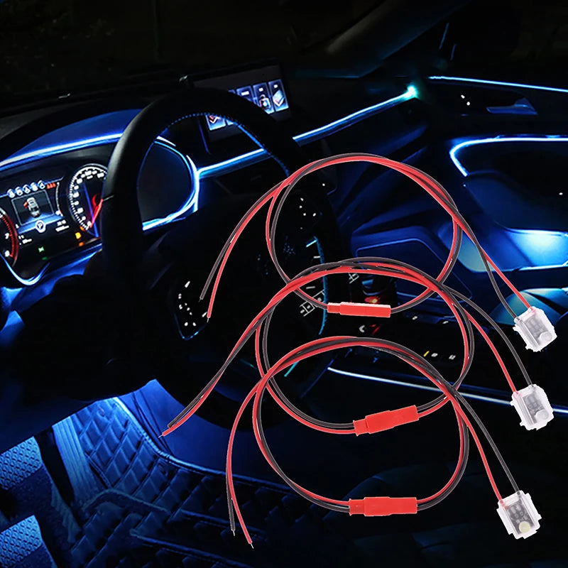 【Peace】LED Ambient Light Transparent Lamp Body Circular Car Inner Bowl Light Door Handle Lights Handrail Lights Decorative Lamp