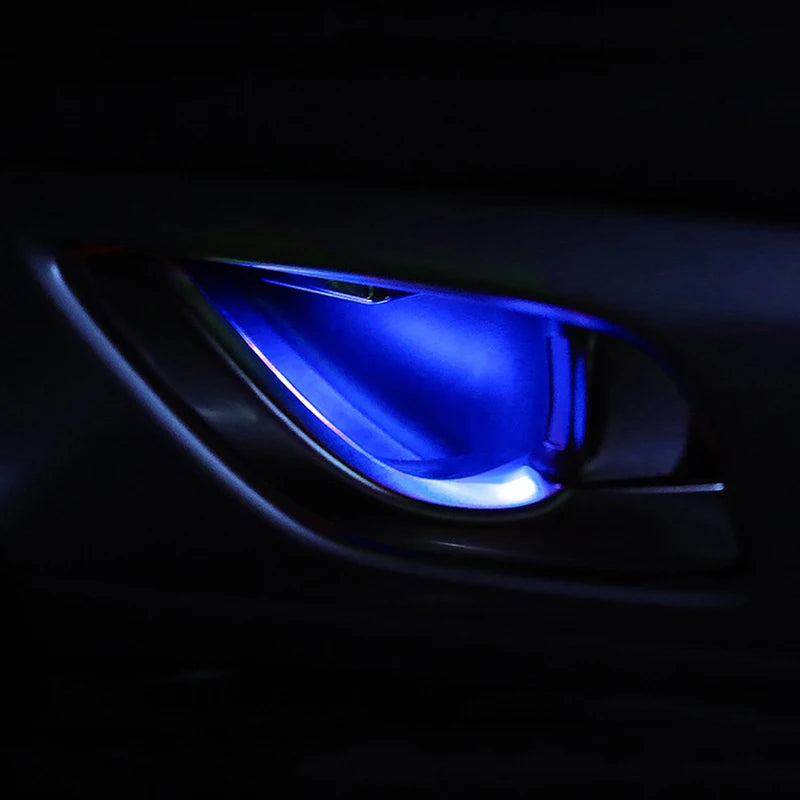【Peace】LED Ambient Light Transparent Lamp Body Circular Car Inner Bowl Light Door Handle Lights Handrail Lights Decorative Lamp