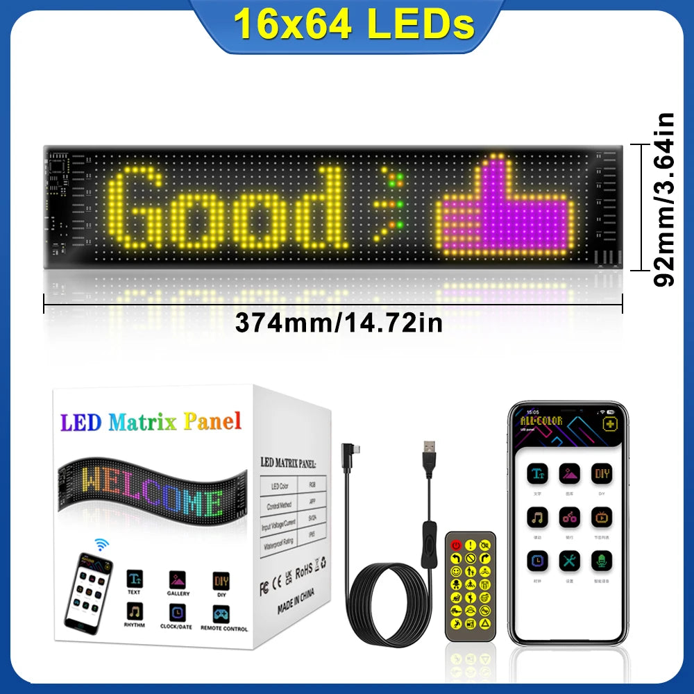 LED Devil Eye Car Lights Dynamic Flexible Programmable Custom Bluetooth Control LED Eyes Display Light For Car Decor