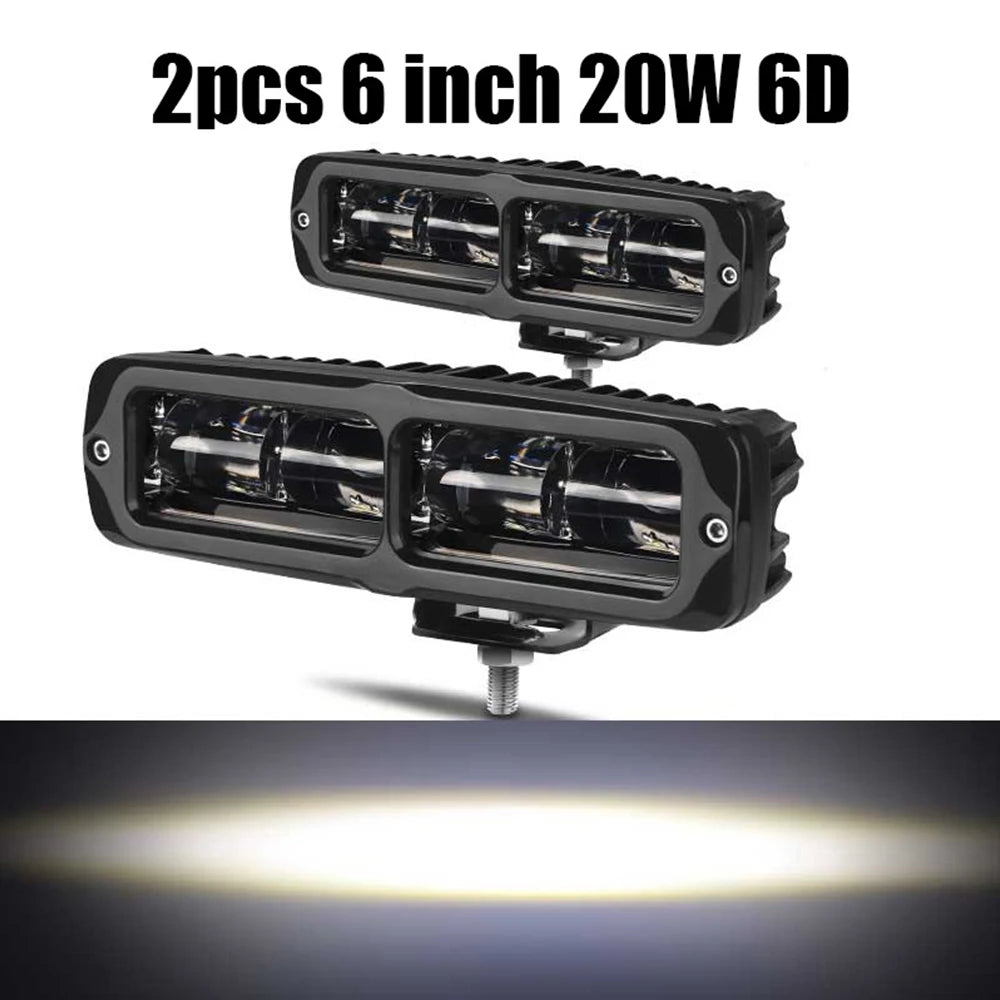 6 inch 15cm 4x4 car lights Bar led work auxiliary Headlight Motorcycle Driving Running Fog Lamp led lights 6d 7D Work Light