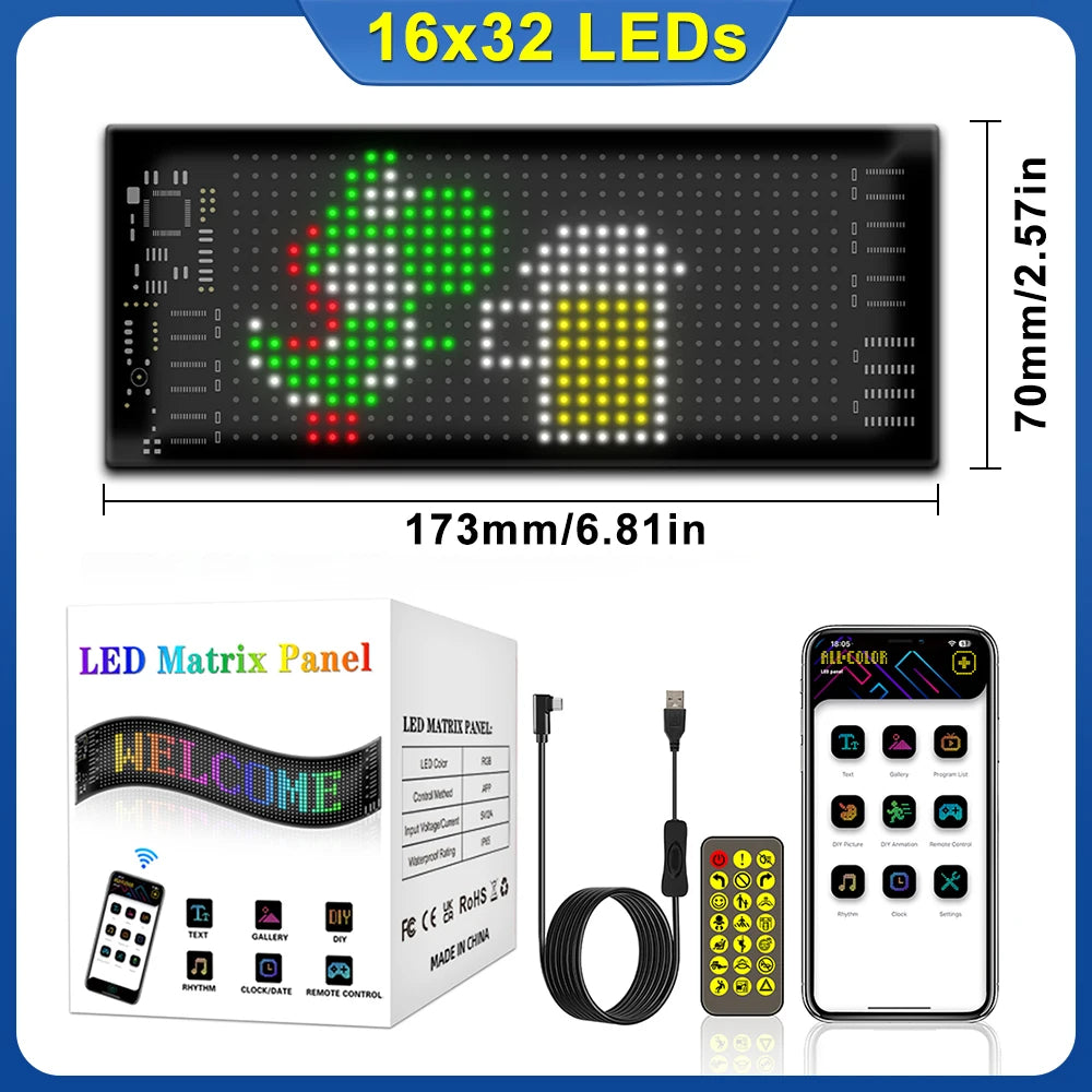 LED Devil Eye Car Lights Dynamic Flexible Programmable Custom Bluetooth Control LED Eyes Display Light For Car Decor