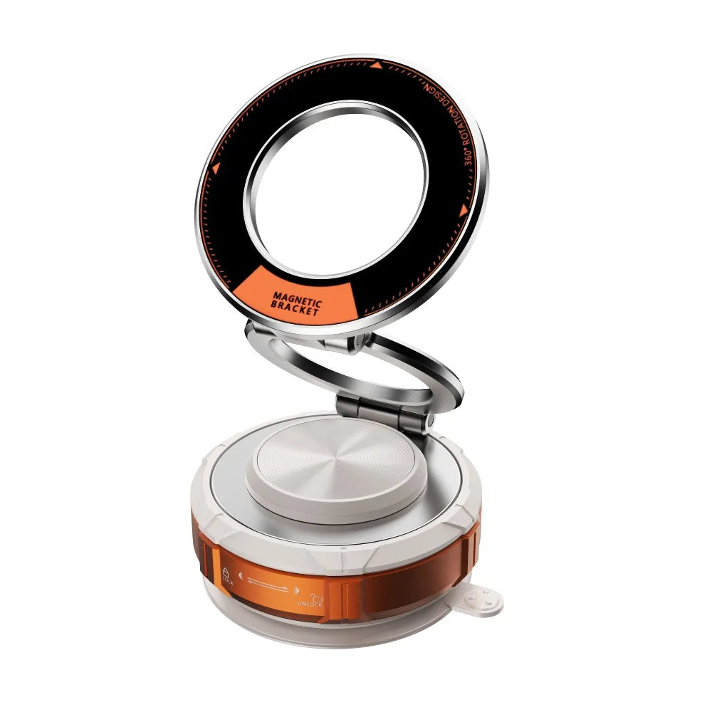 New Magnetic Vacuum Car Phone Holder Strong Suction Dashboard Mount Wireless Charging Hands Free for Navigation Auto Accessories