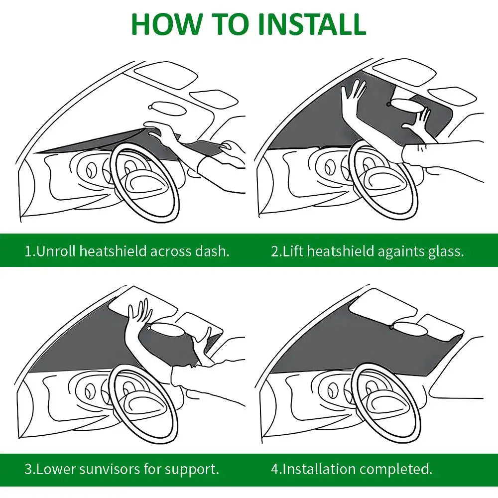 T-TotoroES And No Face Car SunShade Windshield Foldable Three-layer Insulation Sunshade By Suction Cup Blocks UV Rays Sun