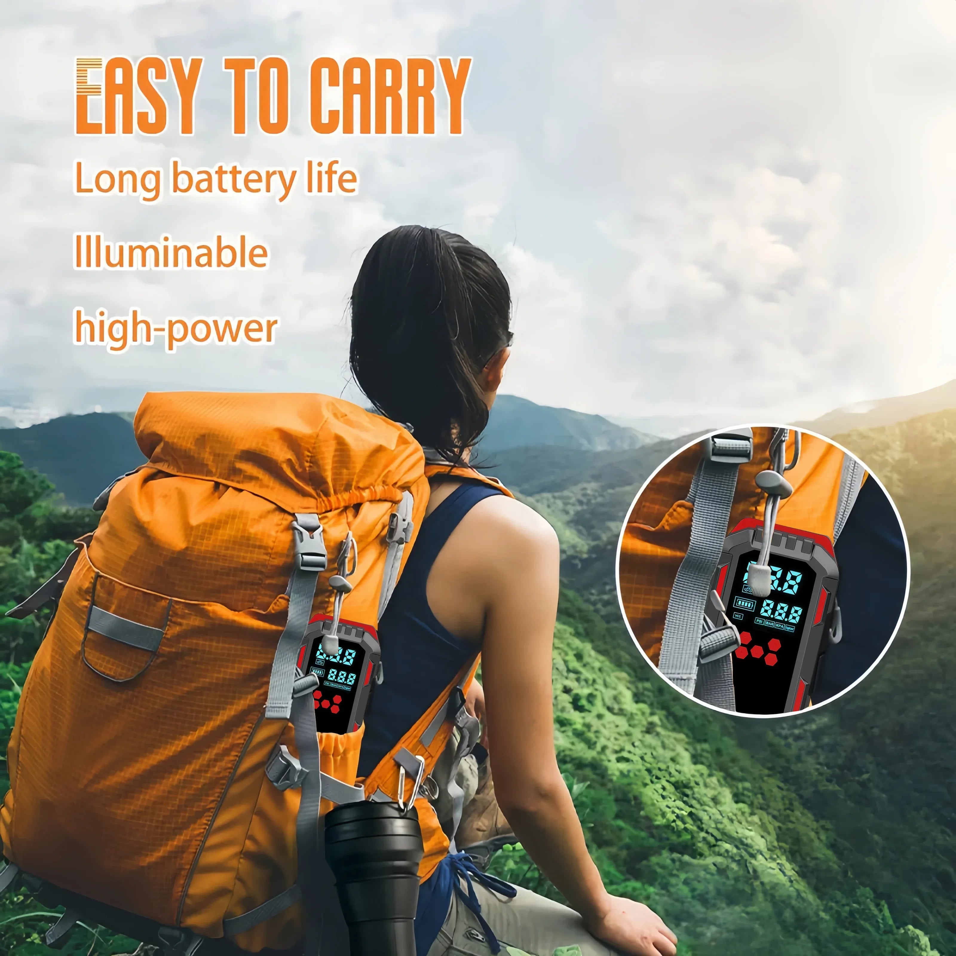 Car 3 in 1 tool - Quick jump starter, wheel inflation, phone charger