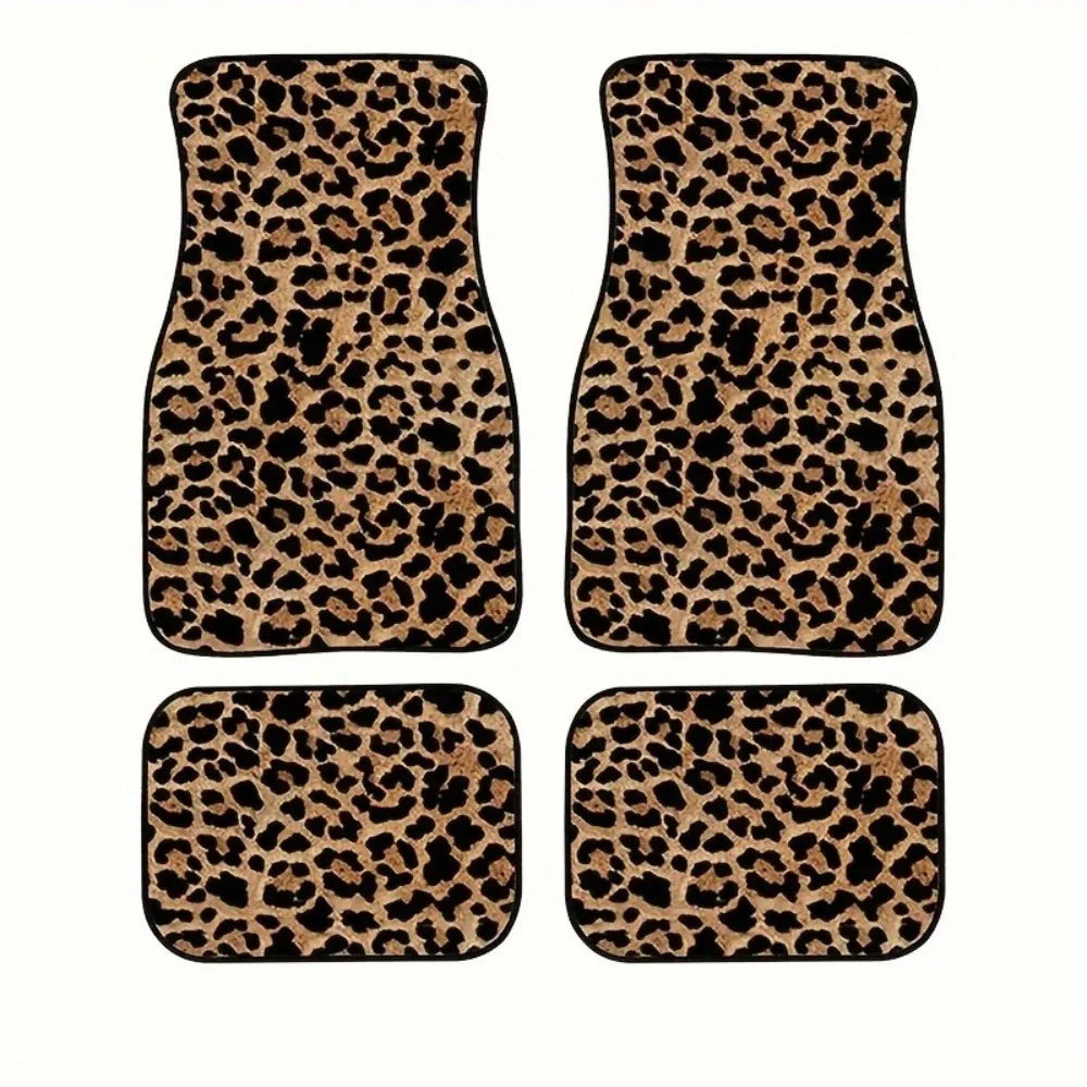 4Pcs Bohemian Car Floor Mats Anti-slip Heavy Duty Persian Carpet Car Decoration Dirty Resistant Car Floor Protector Rugs
