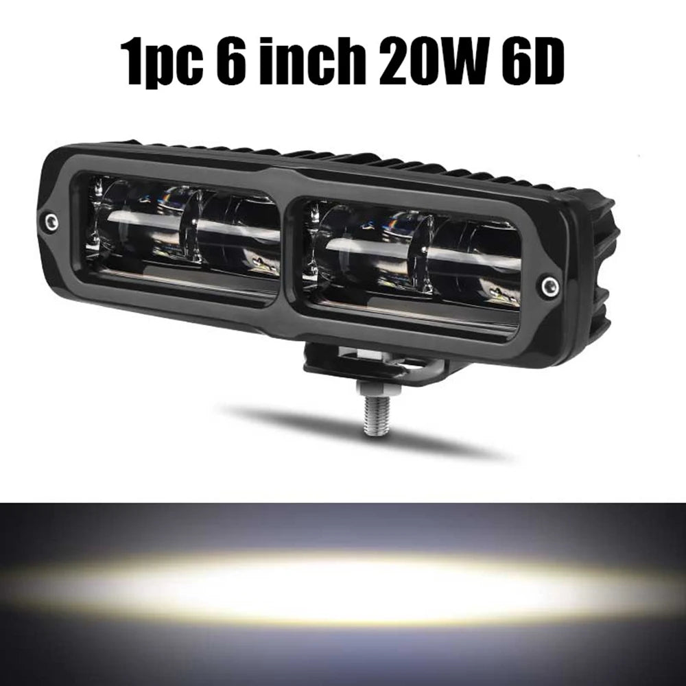 6 inch 15cm 4x4 car lights Bar led work auxiliary Headlight Motorcycle Driving Running Fog Lamp led lights 6d 7D Work Light