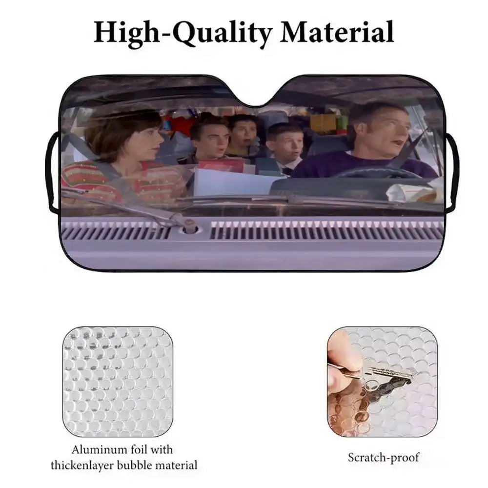 Funny Film M-malcolm in the middle drive Car SunShade Parasol Car Windshield Sun Shade UV Protection and Interior Cooler