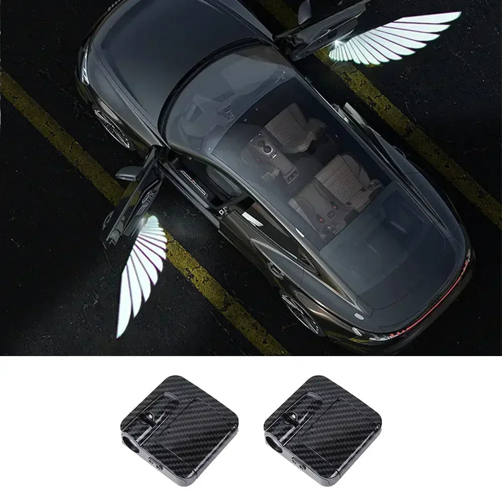 2PCS Angel Wing car door projection light, car welcome light, car interior decoration,  Wireless Projection LED Accessories