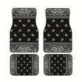 4Pcs Bohemian Car Floor Mats Anti-slip Heavy Duty Persian Carpet Car Decoration Dirty Resistant Car Floor Protector Rugs