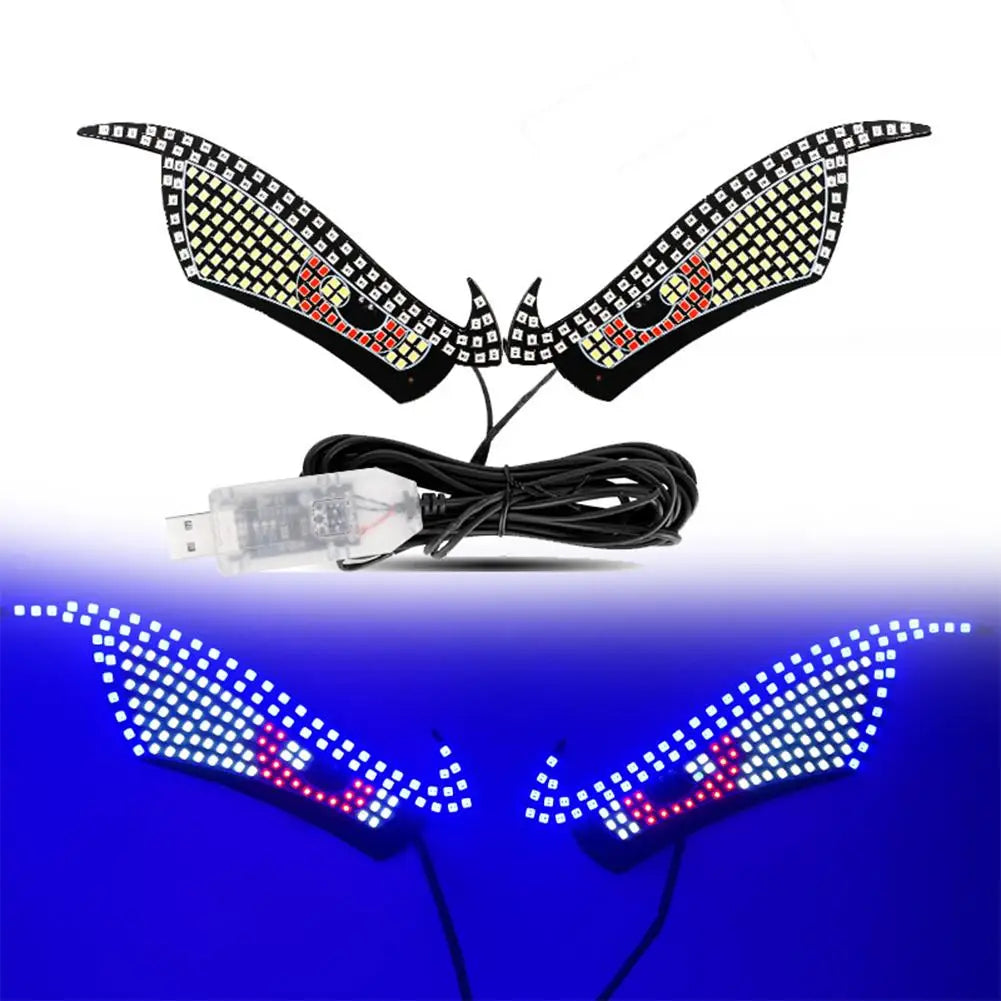Car Led Decorative Light Modification Big Eye Light Personalized Decoration 11 Modes Usb Auto Parts Decoration