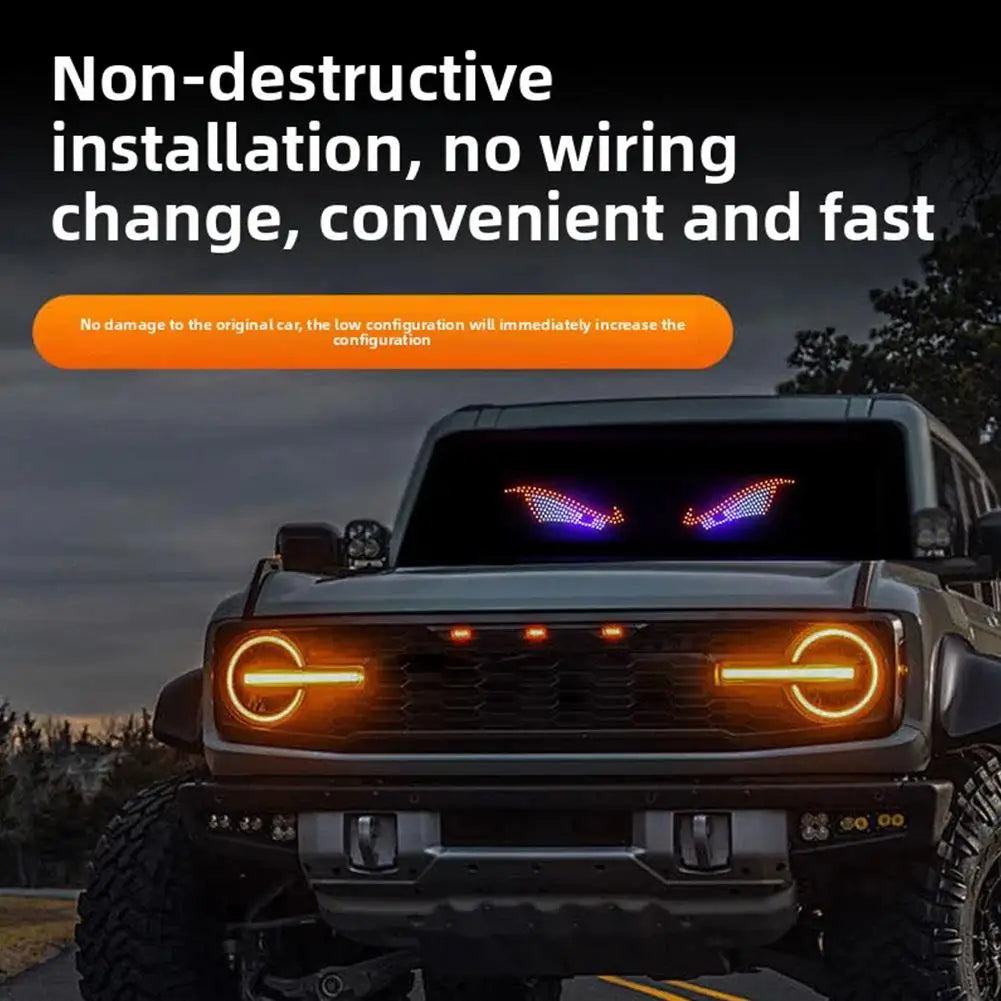 Car Led Decorative Light Modification Big Eye Light Personalized Decoration 11 Modes Usb Auto Parts Decoration