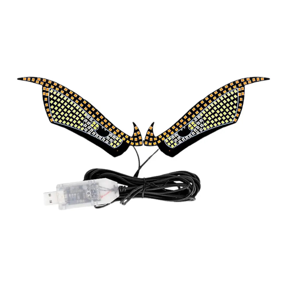 Car Led Decorative Light Modification Big Eye Light Personalized Decoration 11 Modes Usb Auto Parts Decoration