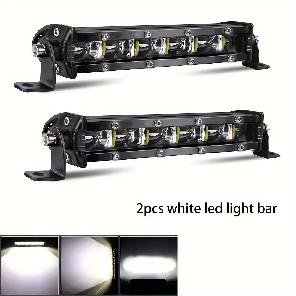 Super Bright LED Light Bar Offroad 8" 12V 24V Spotlight Barra LED Work Light for Lada Truck 4x4 SUV ATV Car Driving Fog Light