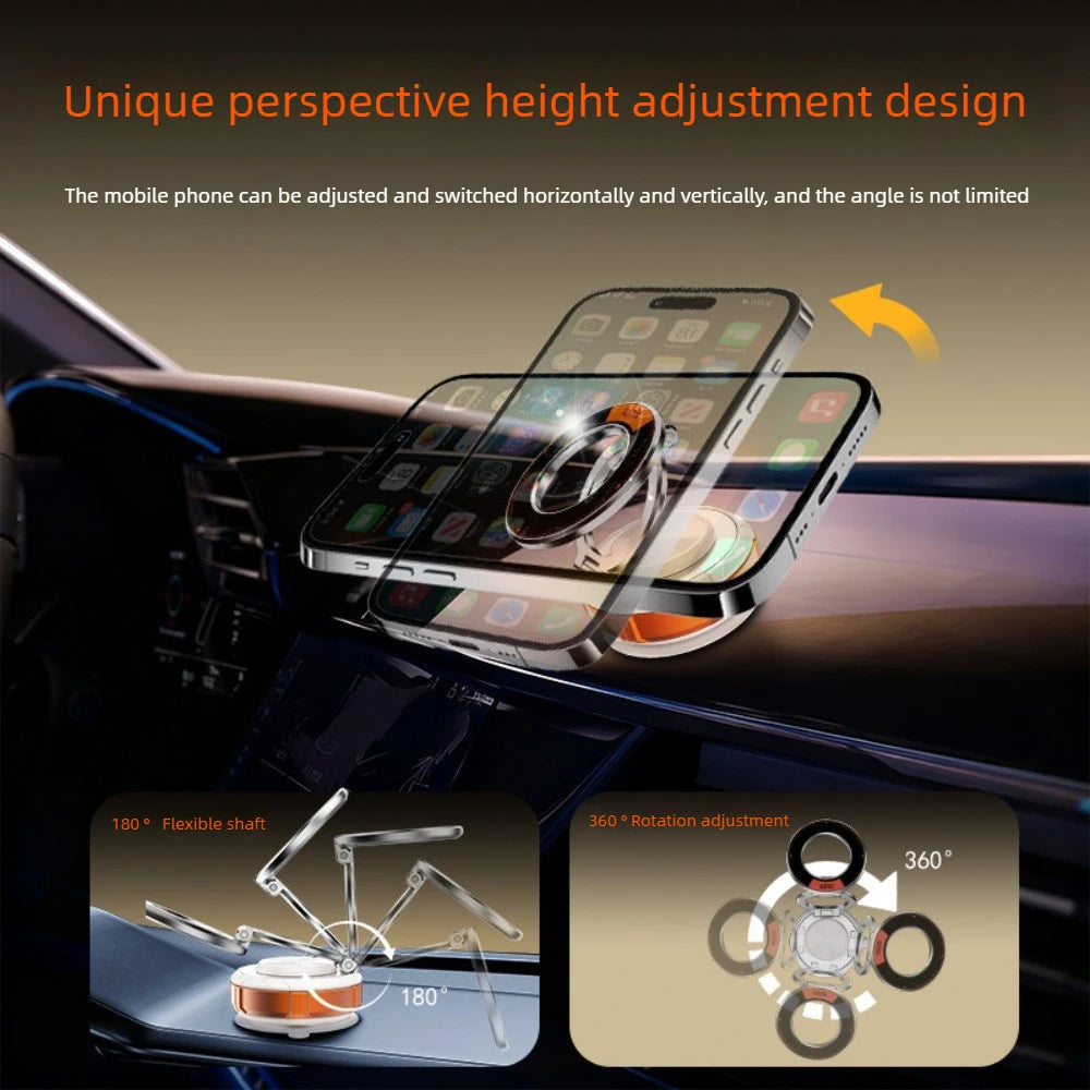 New Magnetic Vacuum Car Phone Holder Strong Suction Dashboard Mount Wireless Charging Hands Free for Navigation Auto Accessories