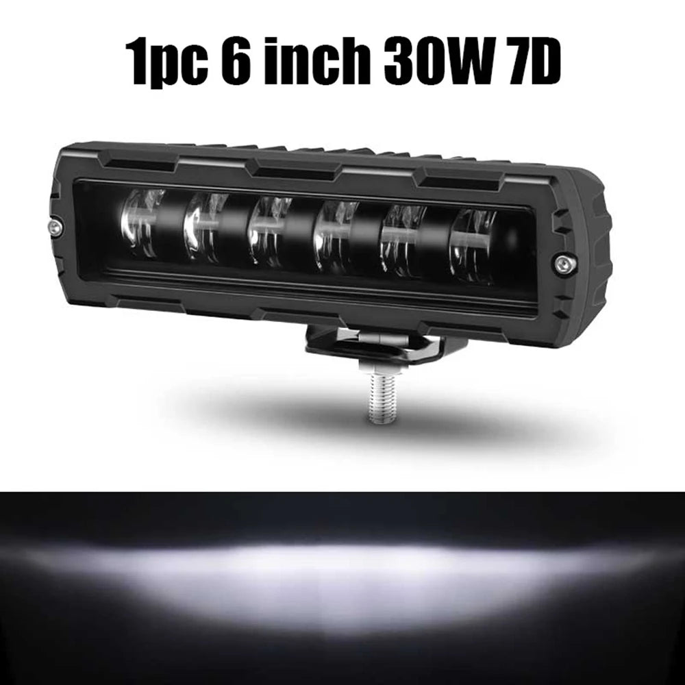 6 inch 15cm 4x4 car lights Bar led work auxiliary Headlight Motorcycle Driving Running Fog Lamp led lights 6d 7D Work Light